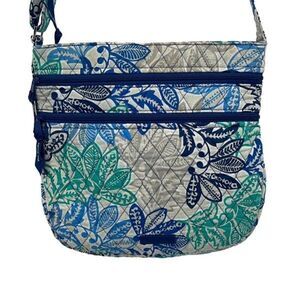 Vera Bradley Women's VBH18 Floral Paisley Shoulder Crossbody Bag Blue‎